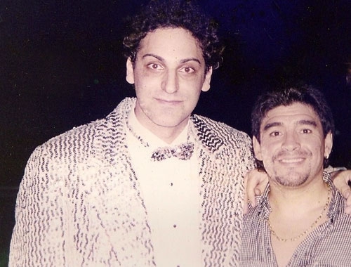 Mago Chester con Diego Armando Maradona