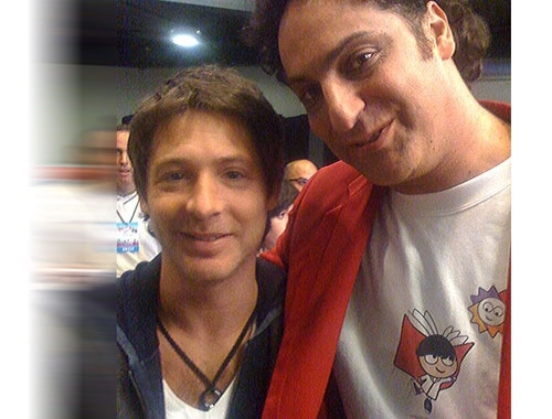 Adrián Suar y el mago Gaby Chester